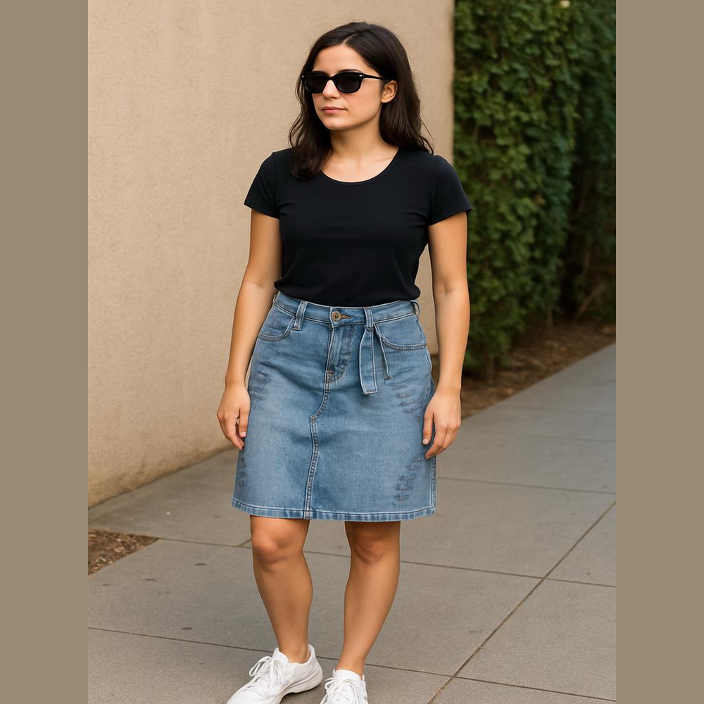 Madoc 90’s Y2K Denim Mini Skirt Light Wash Made In Europe Sz S